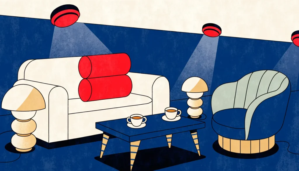 Talkshow-sofa i studio
