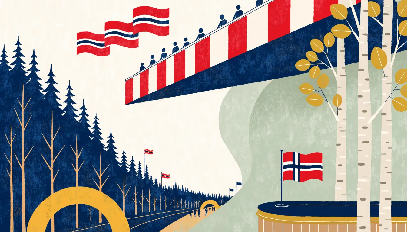17. mai med flagg og korps