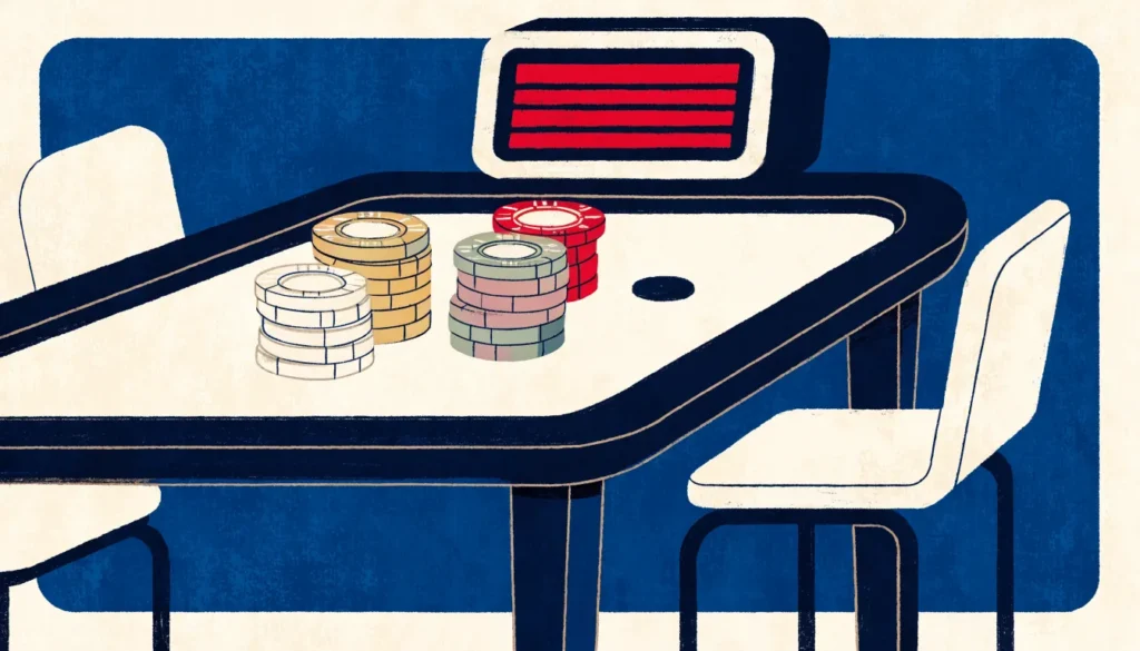 Turneringsbord i poker
